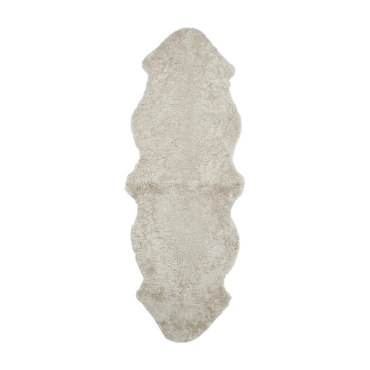Skinnwille Curly Fårskinn Dubbel 60x180 cm, Sand