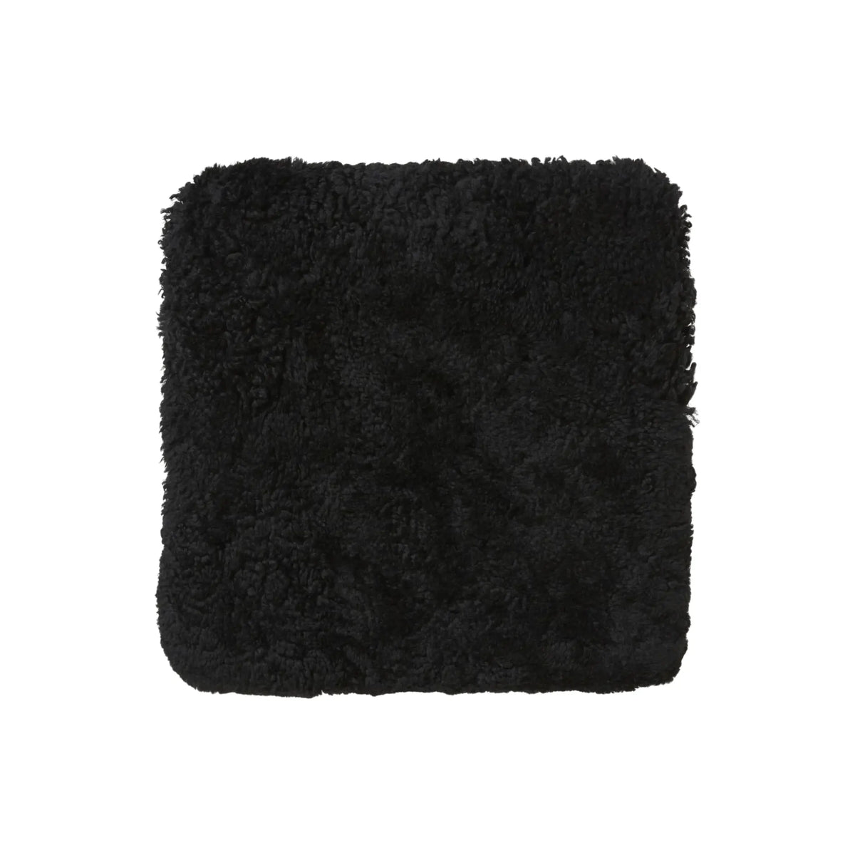 Skinnwille Curly Sittdyna 40x40 cm, Svart