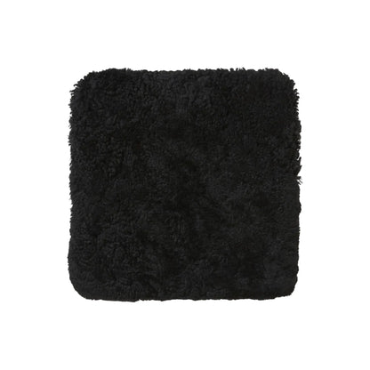 Skinnwille Curly Sittdyna 40x40 cm, Svart