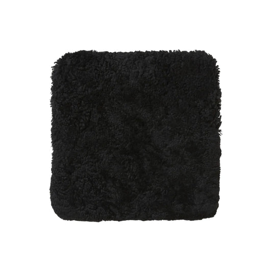 Skinnwille Curly Sittdyna 40x40 cm, Svart