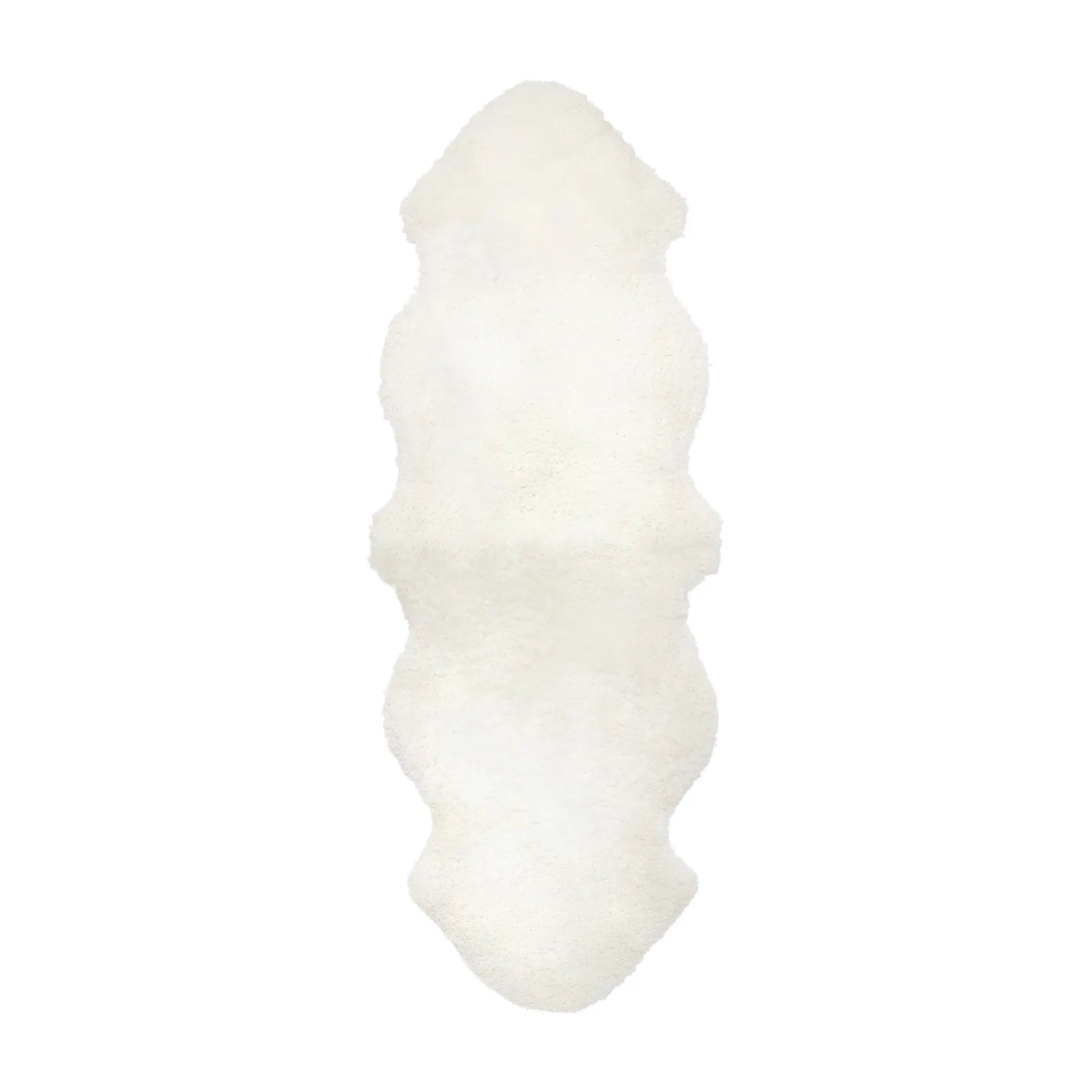 Skinnwille Curly Fårskinn Dubbel 60x180 cm, Vit
