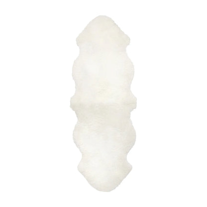 Skinnwille Curly Fårskinn Dubbel 60x180 cm, Vit