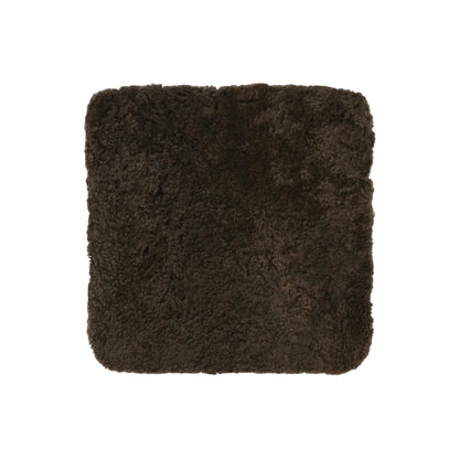 Skinnwille Curly Sittdyna 40x40 cm, Brun