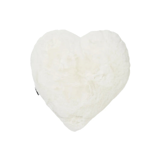 Skinnwille Fluffy Kudde Hjärtformad 45 cm, Elfenben