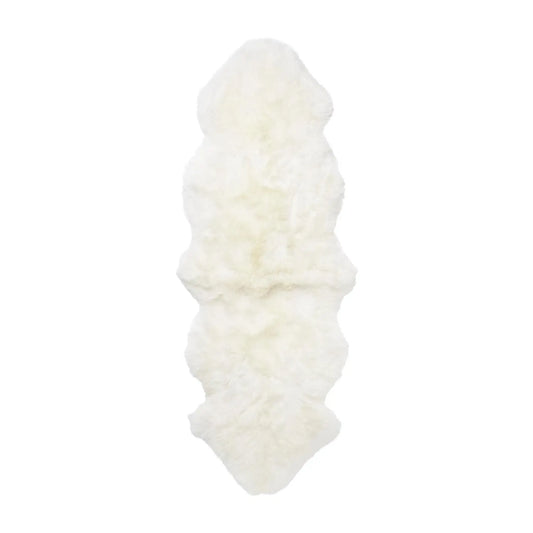 Skinnwille Gently Fårskinn Dubbel 60x180 cm, Vit
