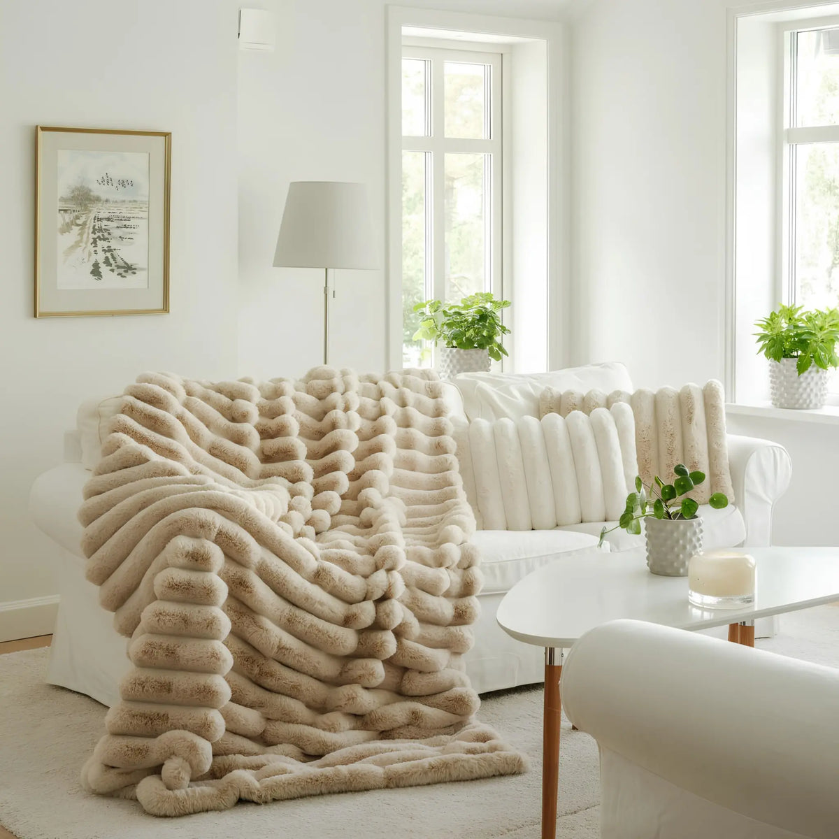 Skinnwille Liny Prydnadskudde L 40x60 cm, Beige