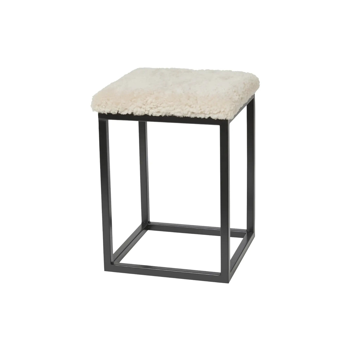 Skinnwille Palle Pall S Curly 35x35x50 cm, Beige/Svart