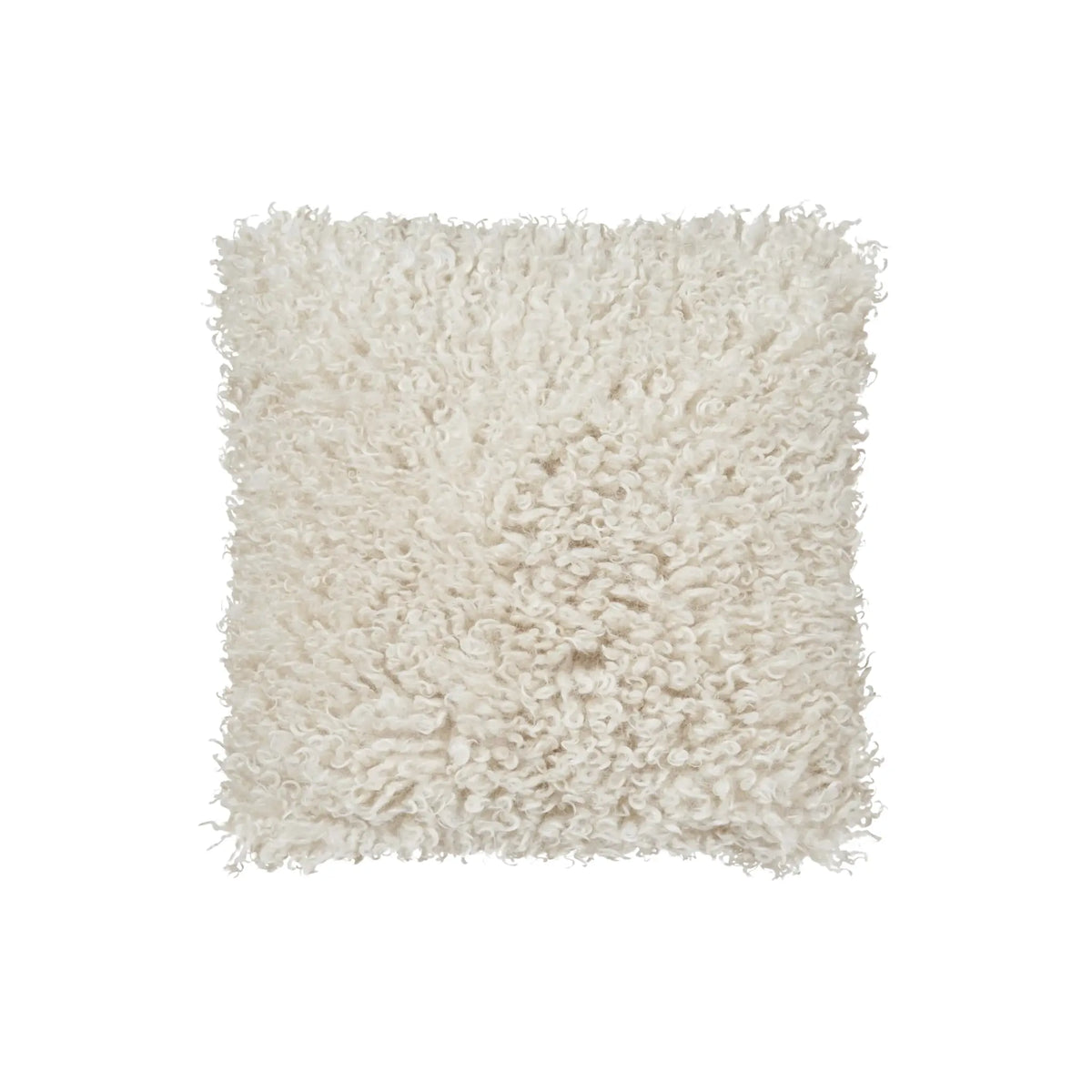 Skinnwille Wooly Prydnadskudde 45x45 cm, Light Beige