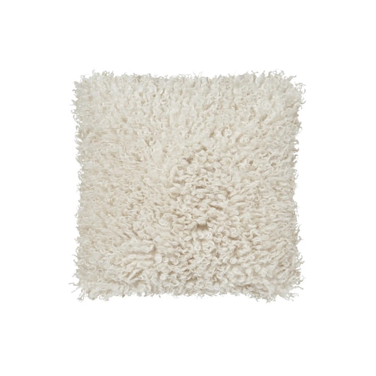 Skinnwille Wooly Prydnadskudde 45x45 cm, Light Beige