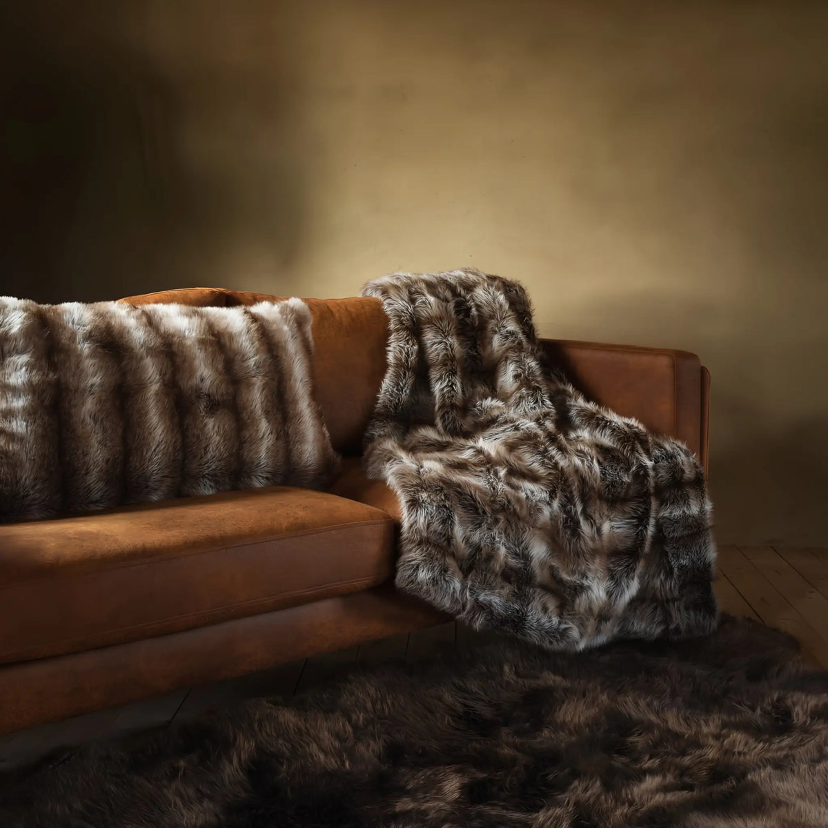 Skinnwille Hunter Pläd L 140x220 cm, Brun
