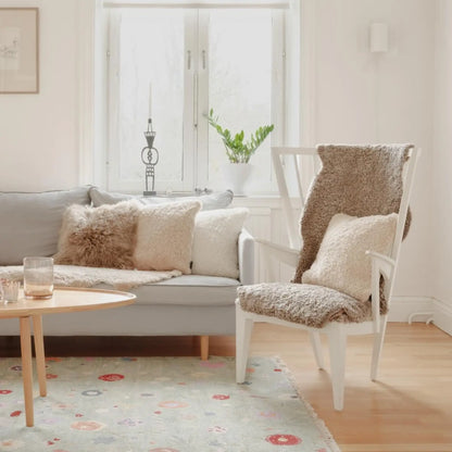 Skinnwille Curly 1.5 Fårskinn 60x135 cm, Beige Moonlight