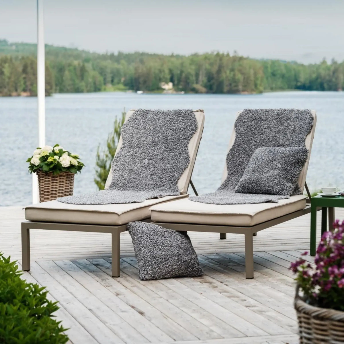 Skinnwille Lumme Fäll Large 60x180 cm, Sten