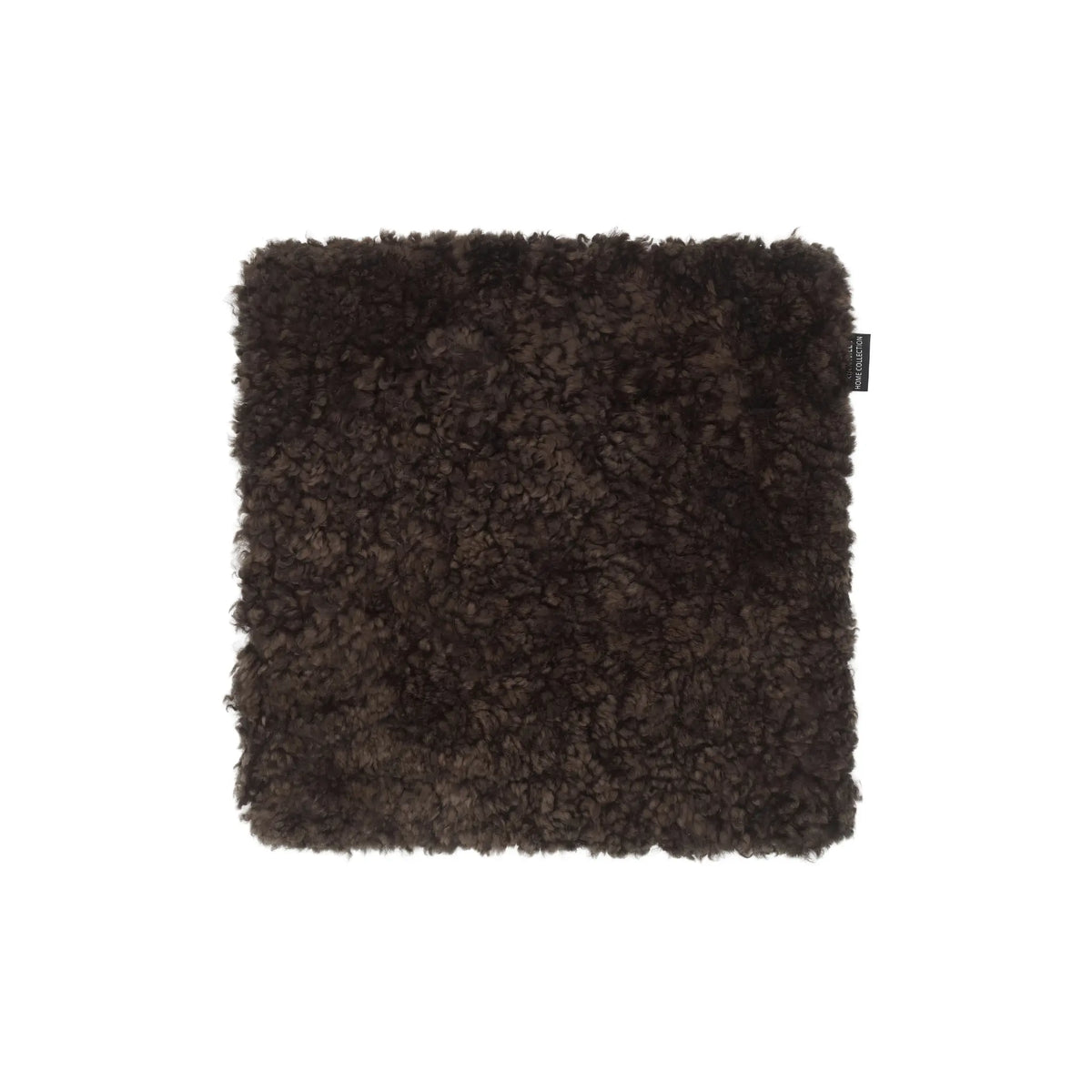 Skinnwille Curly Sittdyna 40x40 cm, Brun
