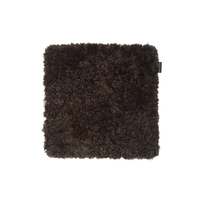 Skinnwille Curly Sittdyna 40x40 cm, Brun