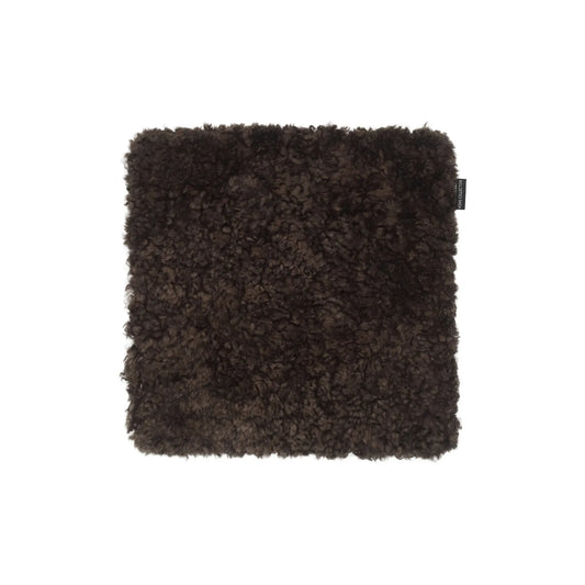 Skinnwille Curly Sittdyna 40x40 cm, Brun