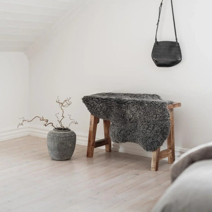 Skinnwille Curly+ Fårskinn 60x95 cm, Grå