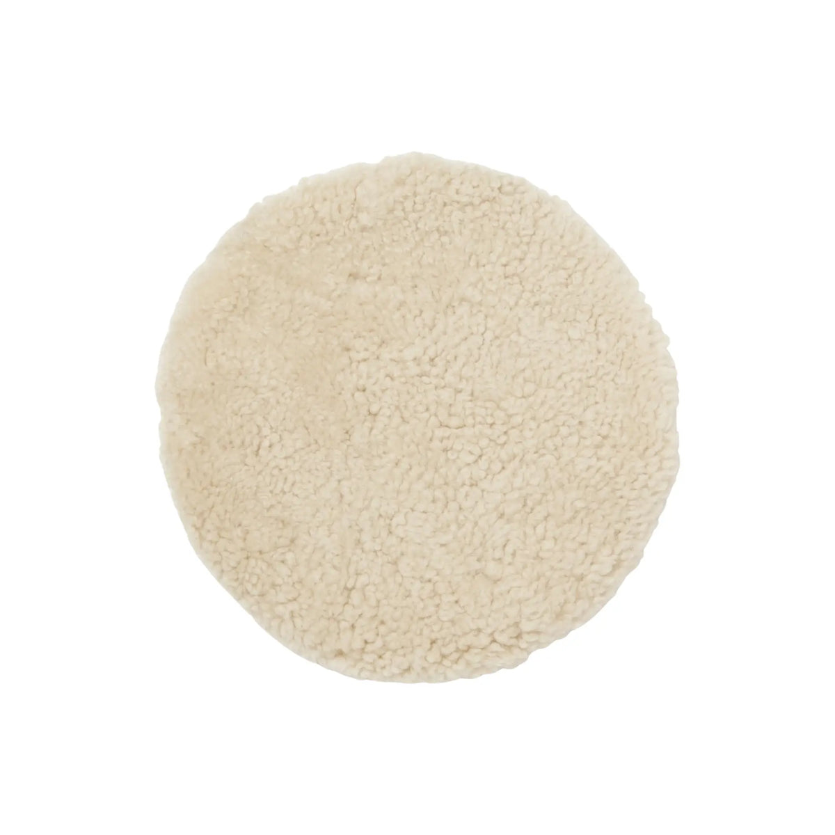 Skinnwille Curly Sittdyna Ø34 cm, Beige Moonlight