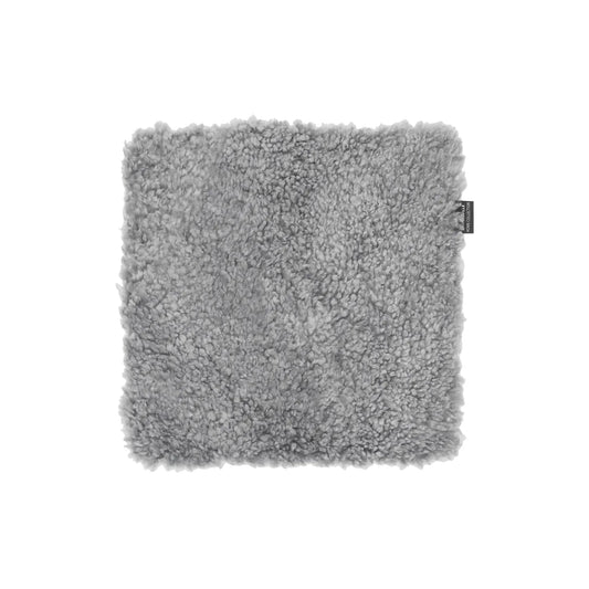 Skinnwille Curly Sittdyna 40x40 cm, Antracitgrå/Silver
