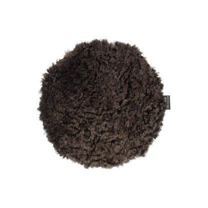 Skinnwille Curly Sittdyna Ø34 cm, Brun