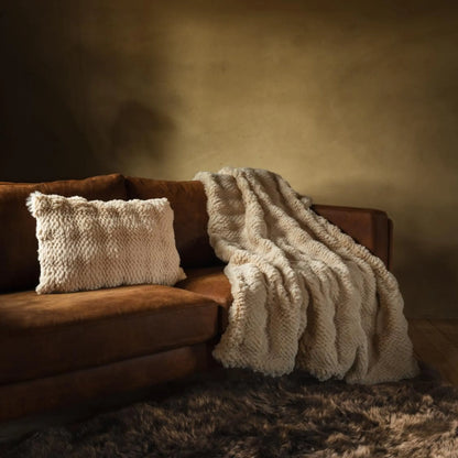 Skinnwille Tuva Pläd M 120x180 cm, Beige