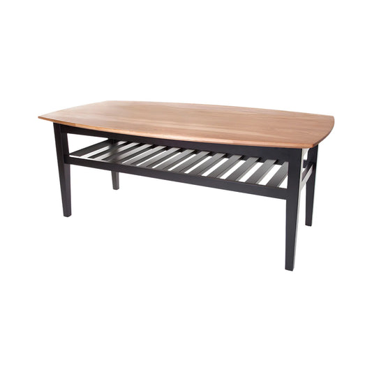 Stenexpo Cardiff Soffbord 130x70 cm, Massiv Oljad Ek/svartlack