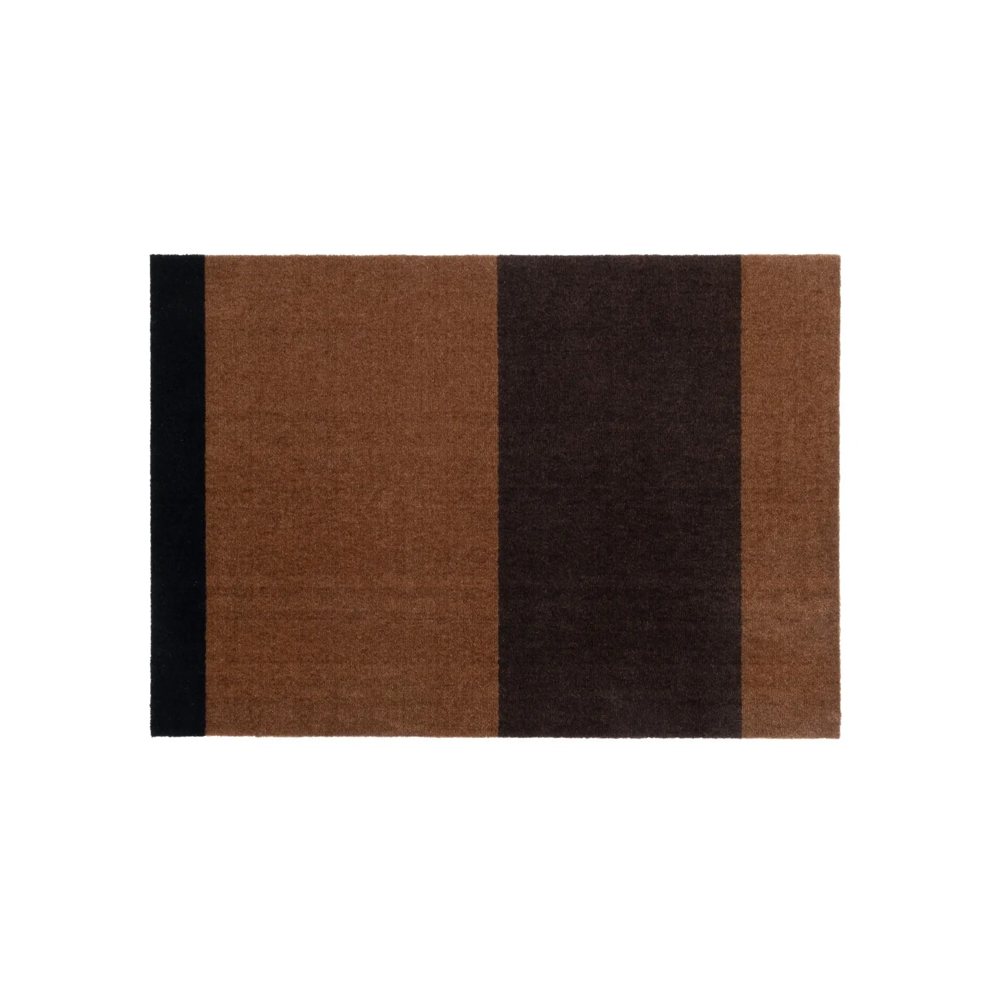 Tica Copenhagen Horizontal Matta 130x90 cm, Cognac/mörkbrun/svart