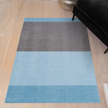 Tica Copenhagen Horizontal Matta 120x67 cm, Light/dusty blue/steelgrey