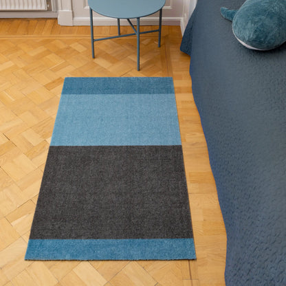 Tica Copenhagen Horizontal Matta 120x67 cm, Light/dusty blue/steelgrey