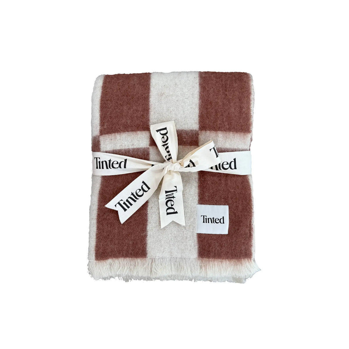 Tinted Objects Hallin Filt Mohair 130x170 cm, Offwhite-Rust