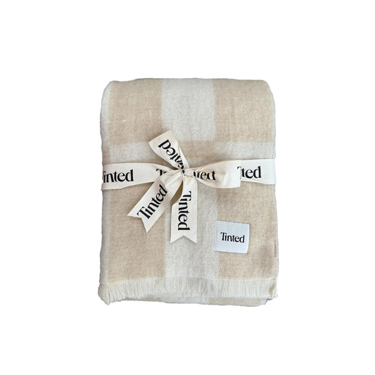 Tinted Objects Hallin Filt Mohair 130x170 cm, Beige-Offwhite