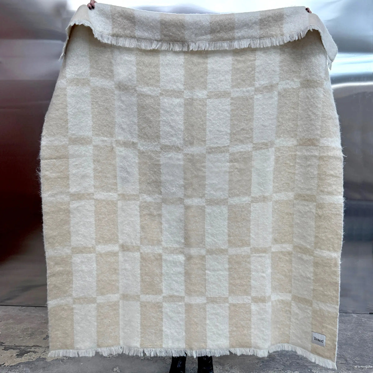 Tinted Objects Hallin Filt Mohair 130x170 cm, Beige-Offwhite