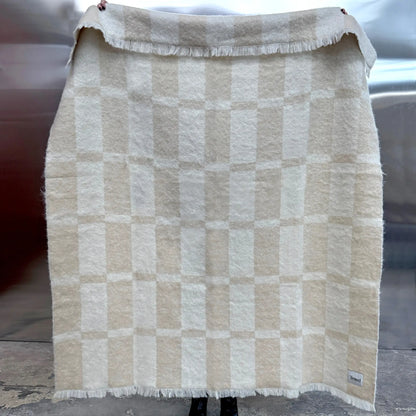 Tinted Objects Hallin Filt Mohair 130x170 cm, Beige-Offwhite
