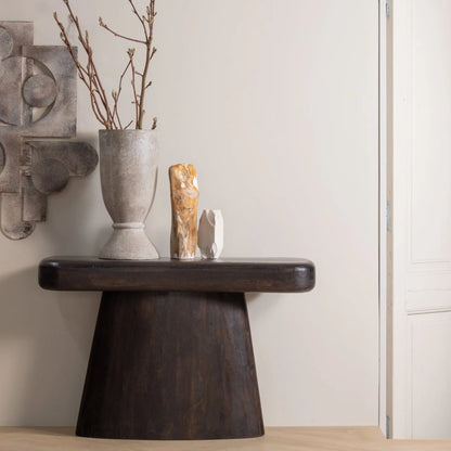 WOOOD Amco Sidobord Mangoträ, Dark Brown