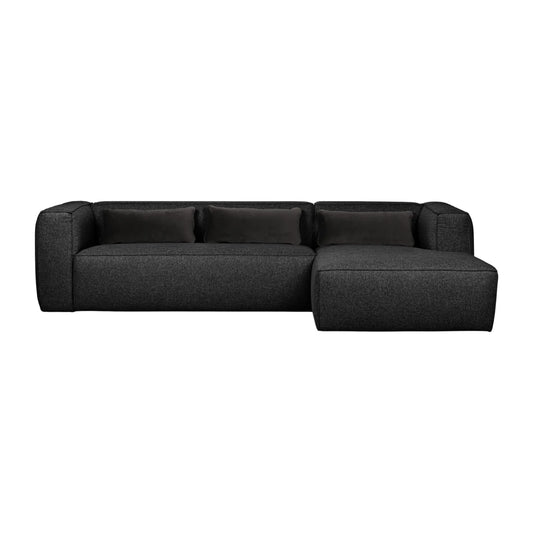 WOOOD Bean Hörnsoffa Höger Inkl. Kuddar, Dark Grey Melange