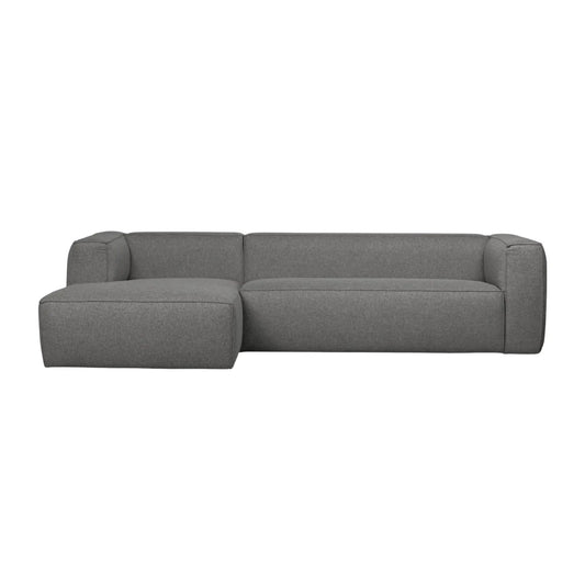 WOOOD Bean Hörnsoffa Vänster Inkl. Kuddar Mid, Grey Melange