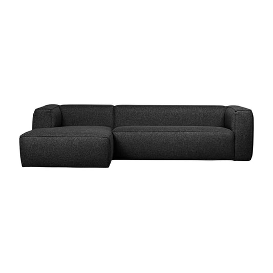 WOOOD Bean Hörnsoffa Vänster Inkl. Kuddar, Dark Grey Melange