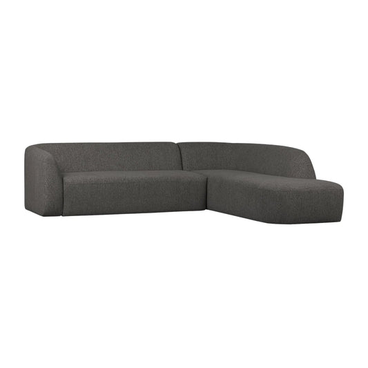 WOOOD Sloping Hörnsoffa Höger, Grey/Black Melange