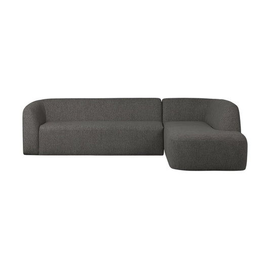 WOOOD Sloping Hörnsoffa Höger, Grey/Black Melange