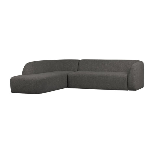 WOOOD Sloping Hörnsoffa Vänster, Grey/Black Melange