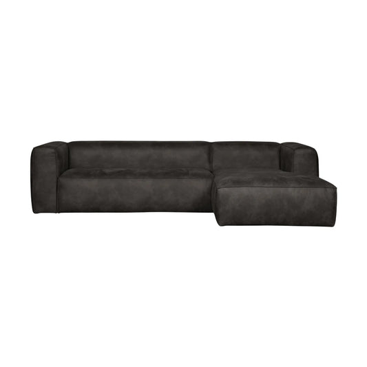 WOOOD Bean Hörnsoffa Höger Eco Läder, Black