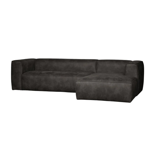 WOOOD Bean Hörnsoffa Höger Eco Läder, Black
