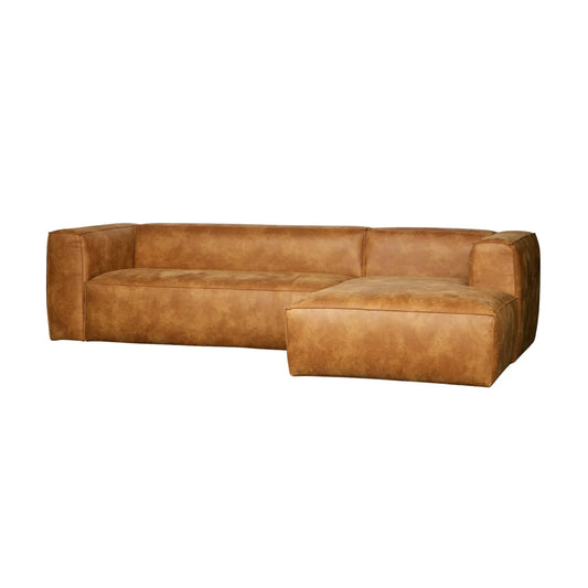 WOOOD Bean Hörnsoffa Höger Eco Läder, Cognac