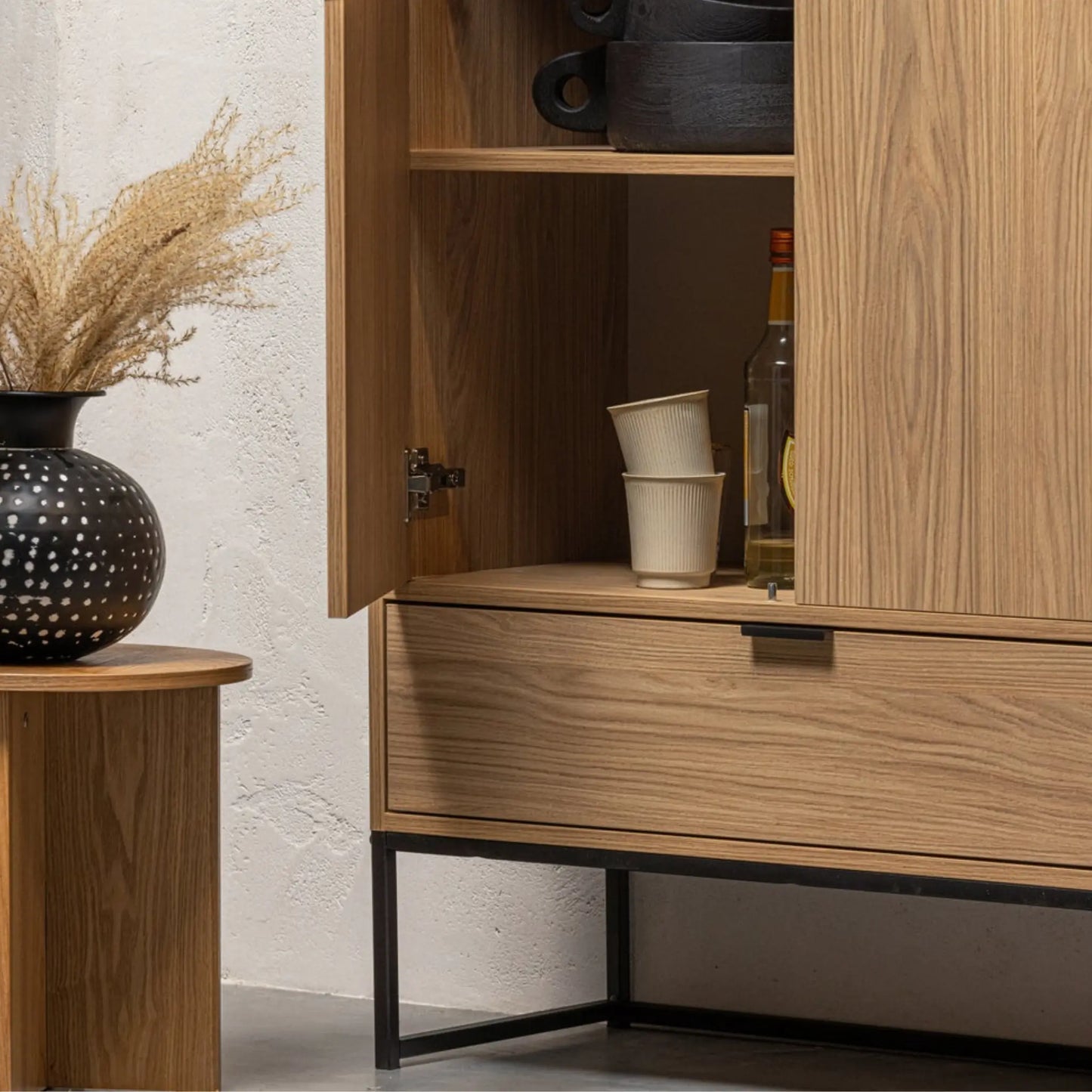 WOOOD Silas Skåp 2-dörrar, Oak Decor