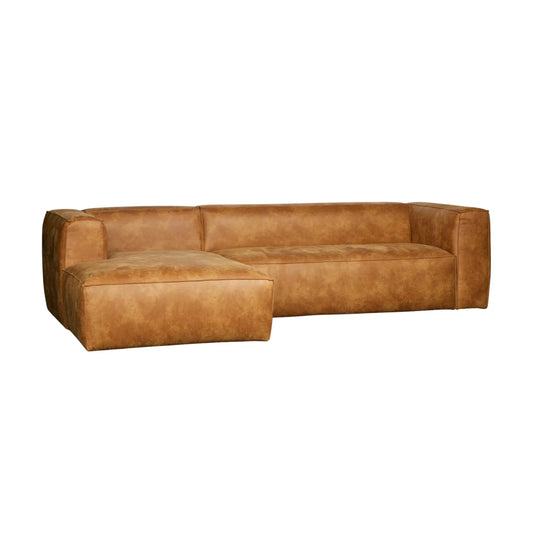 WOOOD Bean Hörnsoffa Vänster Eco Läder, Cognac