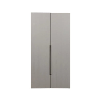 WOOOD Rens Garderob 2-dörrar Långt handtag, Pebble Grey