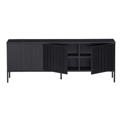 WOOOD New Gravure Tv-Bänk 150 cm I Furu, Svart