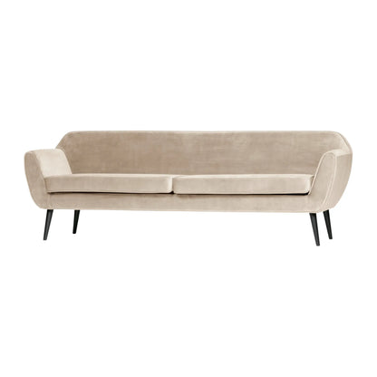 WOOOD Rocco Xl Soffa 230 cm Sammet, Off White
