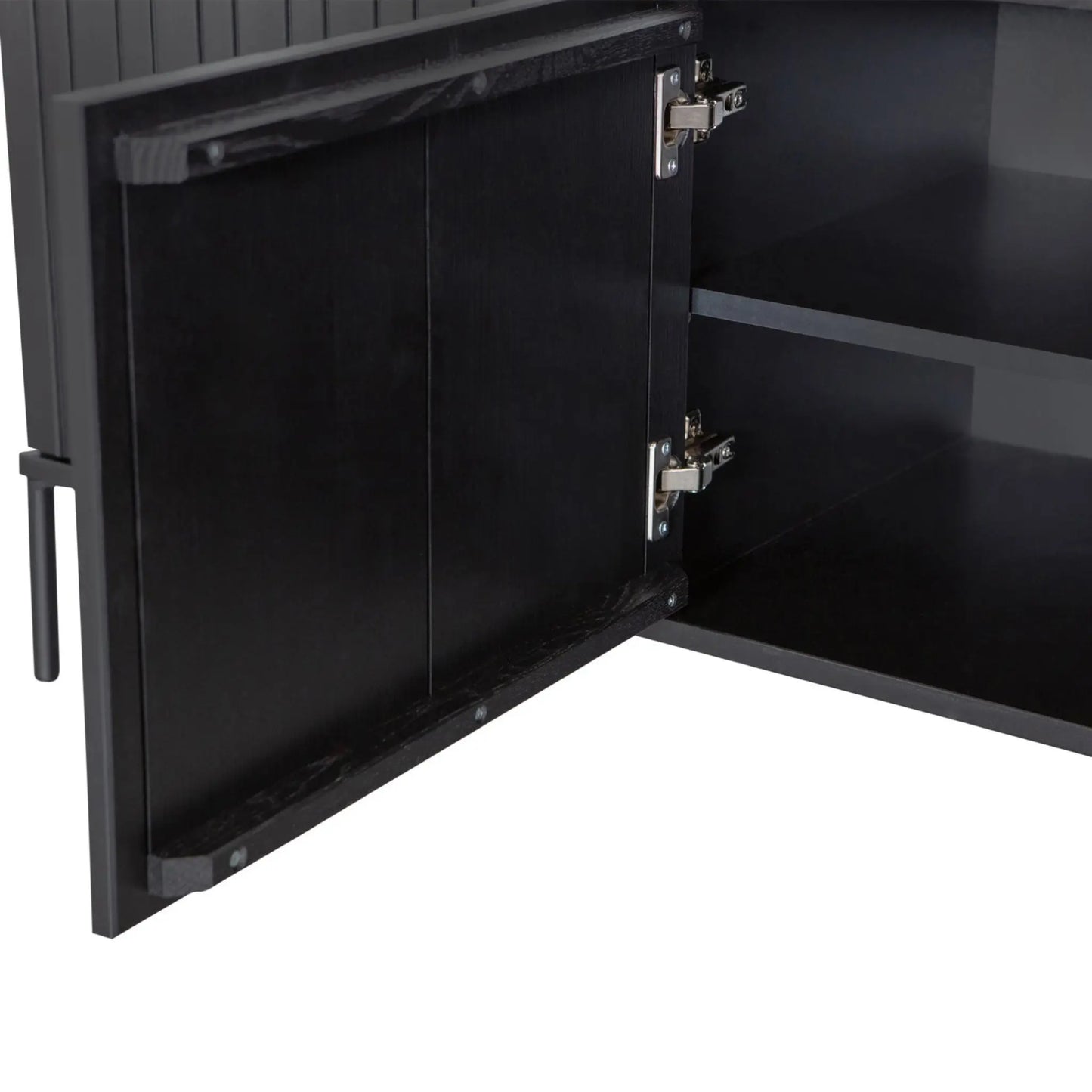 WOOOD New Gravure Tv-Bänk 150 cm I Furu, Svart