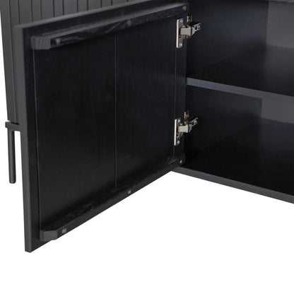 WOOOD New Gravure Tv-Bänk 150 cm I Furu, Svart