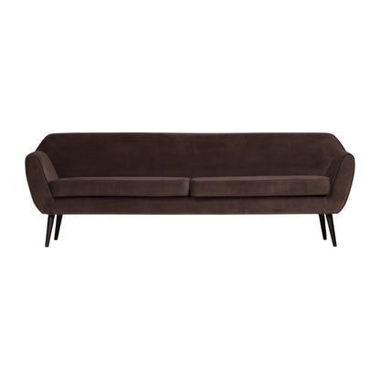 WOOOD Rocco Xl Soffa 230 cm Sammet, Dark Brown